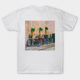 Bicycles Neatly Parked, Copenhagen T-Shirt